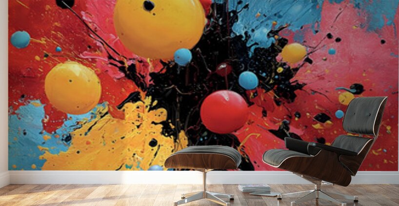 Impact Core – Primary Splash Abstract Print Wall Murals