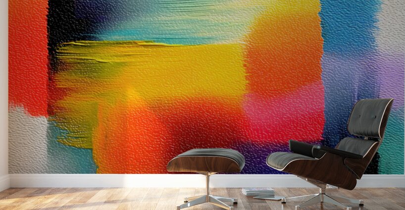 Chromatic Blocks VI – Patchwork Abstract Print Wall Murals