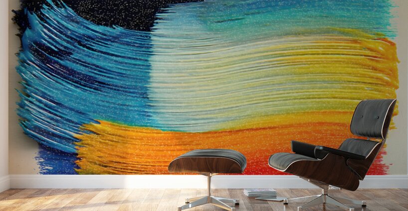 Chromatic Blocks IX – Patchwork Abstract Print Wall Murals