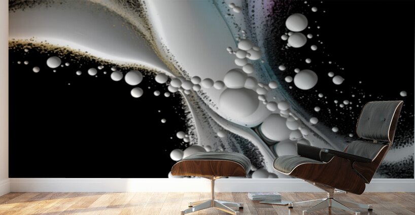 Stellar Ribbons – Cosmic Flow Abstract Print Wall Murals