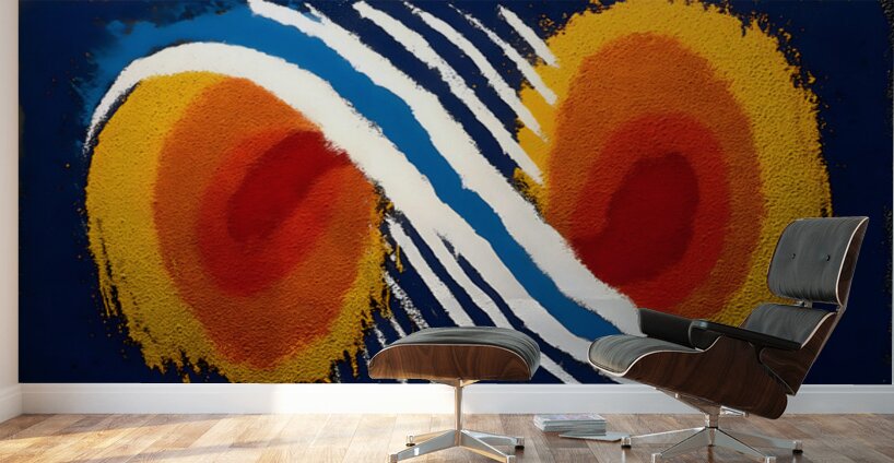 Tangerine Twins – Retro Pop Abstract Print Wall Murals