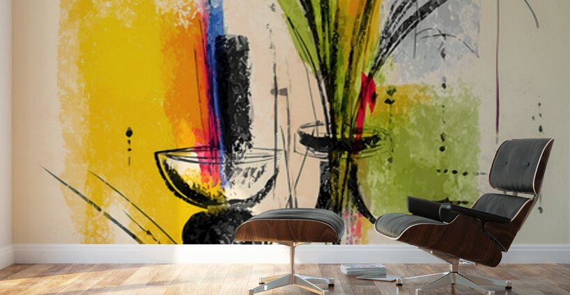 Studio Still – Abstract Vase Composition Print Wall Murals