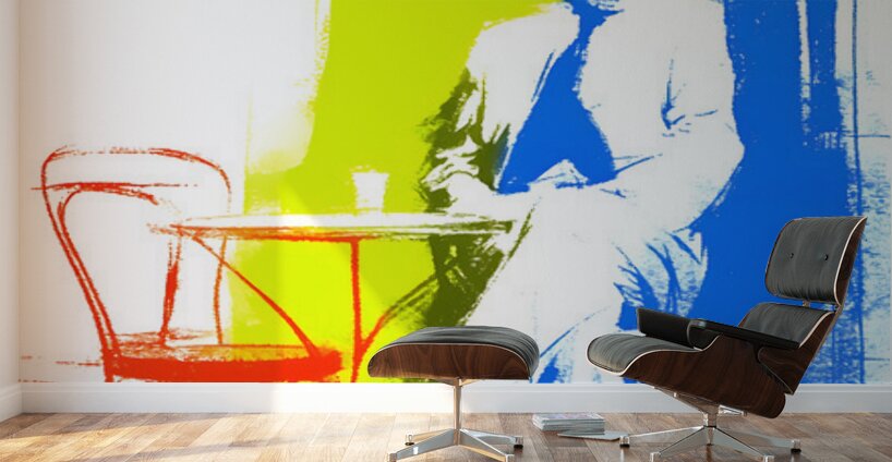 Cafe Chromatique – Modern Abstract Gentleman Print Wall Murals