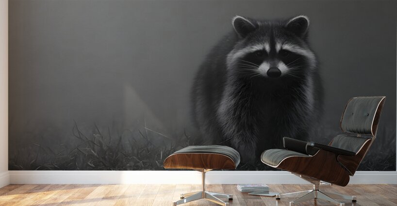 Mistwatcher - Raccoon Print Wall Murals