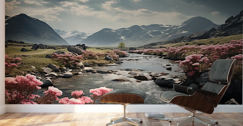 Valley of Serenity – Mountain Lake Landscape Print Wall Murals