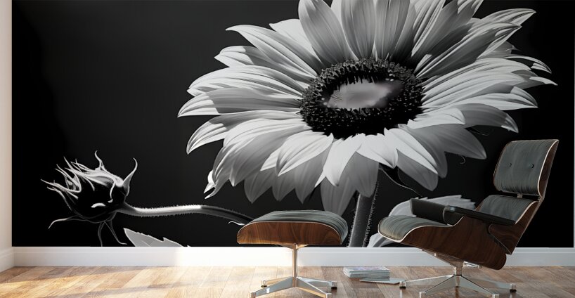Iconic Sunflower – Golden Bloom Fine Art Print Wall Murals