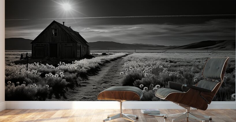 Chem Trail - Minimal Sky Art Prints Wall Murals