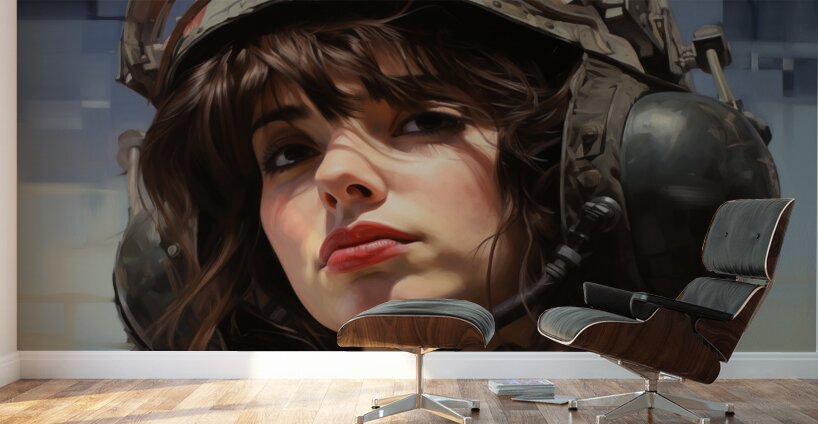 Woman Of War - Modern Valkyrie Portrait Art Prints Wall Murals