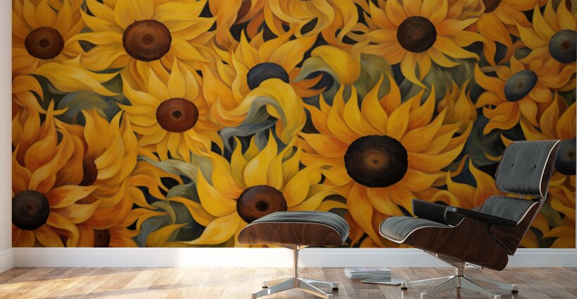 Jubilee - Sunflower Celebration Art Prints Wall Murals