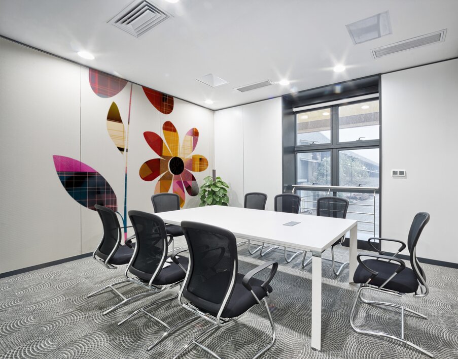 Plaid Botanica 24 - Modern Retro Floral Art Prints Wall Printing