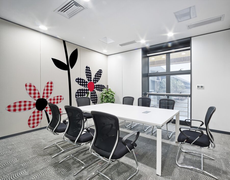 Plaid Botanica 8 - Contemporary Floral Pattern Art Prints Wall Printing