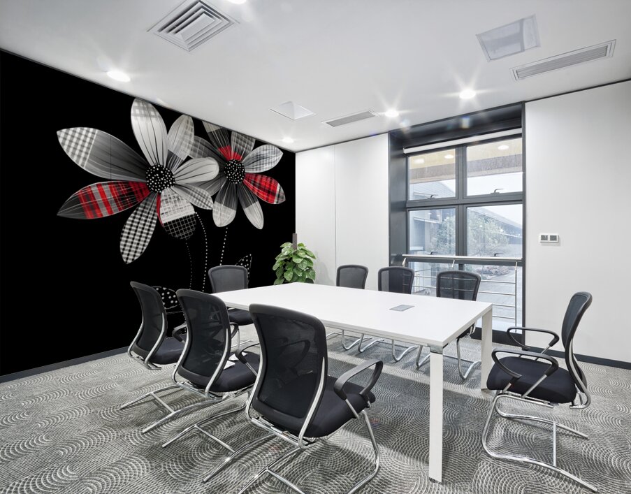 Plaid Botanica 26 - Contemporary Floral Art Prints Wall Printing