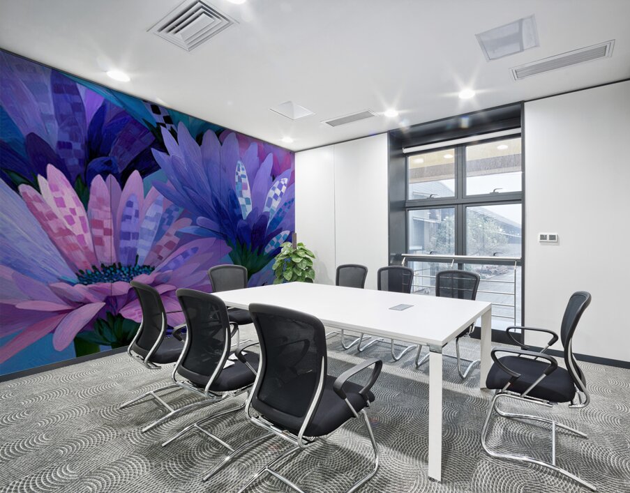 Bleu Botanique - Botanical Blue - Modern Floral Art Prints Wall Printing