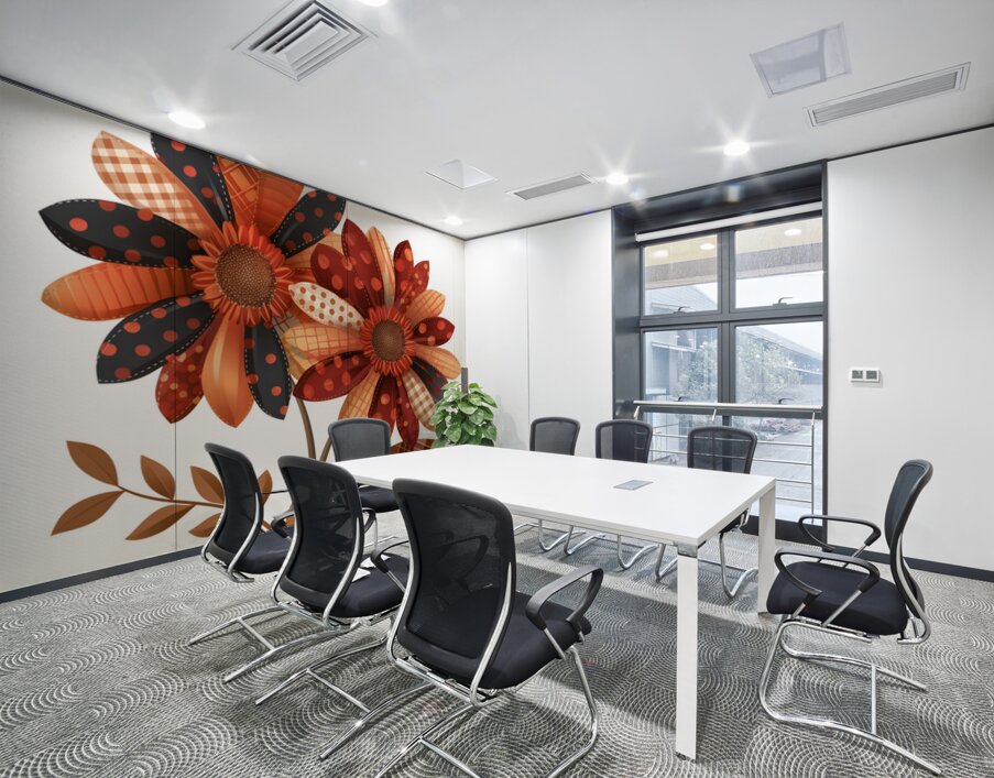 Plaid Botanica 28 - Modern Floral Art Prints Wall Printing