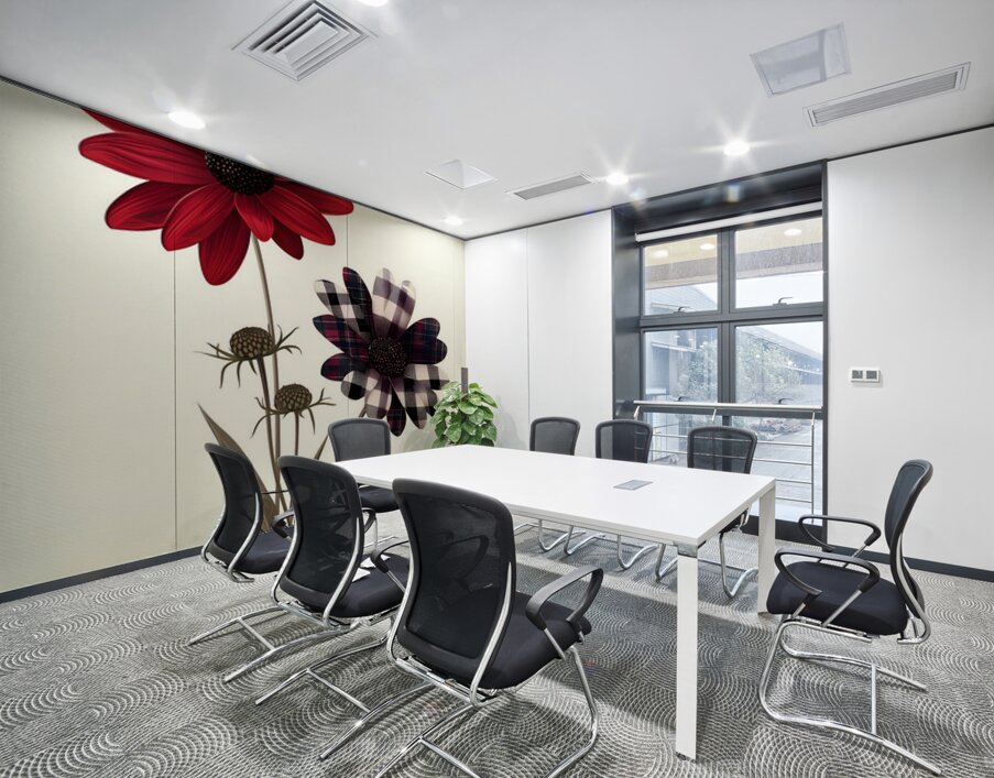 Plaid Botanica 30 - Contemporary Floral Art Prints Wall Printing