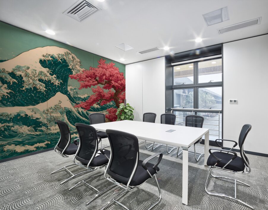 Arashi No Naka No Haru 嵐の中の春 - Spring Within The Storm - Japanese Cherry Blossom Art Prints Wall Printing