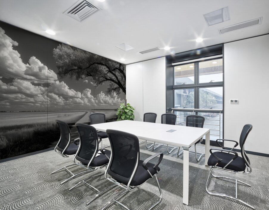 Prairie Road - Monochrome Landscape Art Prints Wall Printing