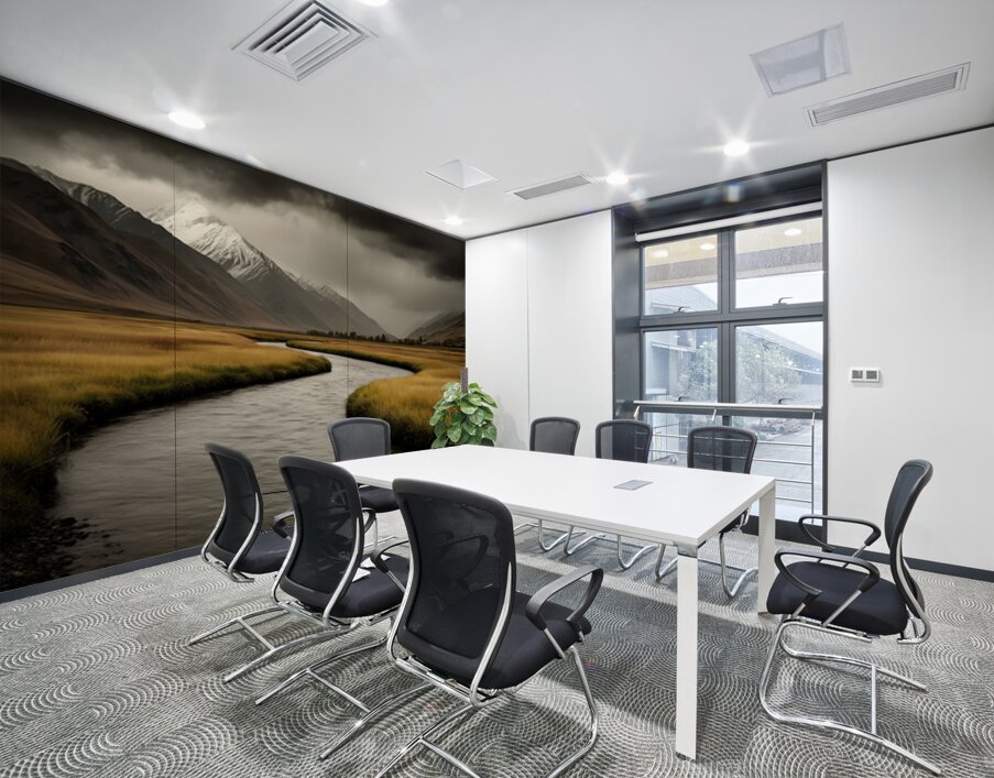 Where the Waters Run - Minimal Landscape Art Prints Wall Printing