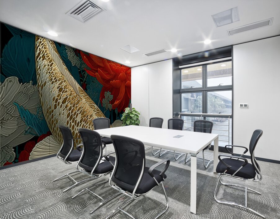 Seijaku No Naka 静寂の中 - In The Stillness - Japanese Koi Art Prints Wall Printing