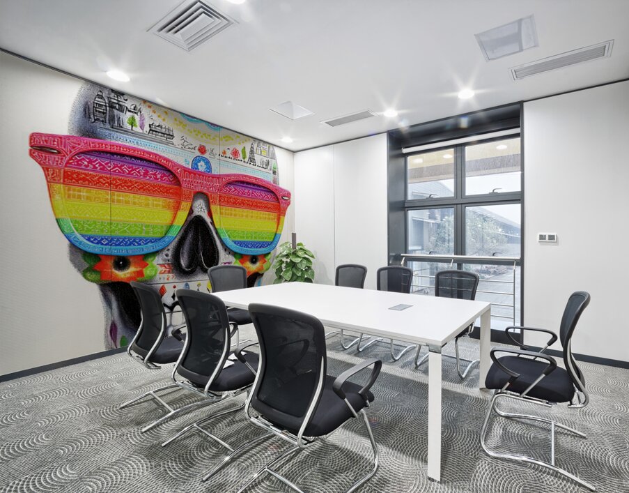 Calavera Del Arcoiris - Rainbow Skull - Dia de los Muertos Art Prints Wall Printing