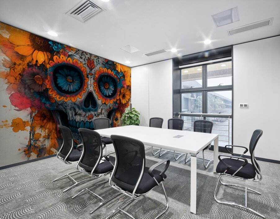 La Sonrisa Eterna – The Eternal Smile Sugar Skull Art Print Wall Printing