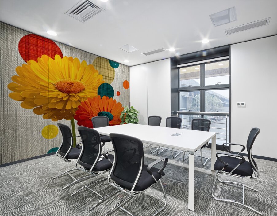 Daisy Pop – Modern Floral Art Print Wall Printing