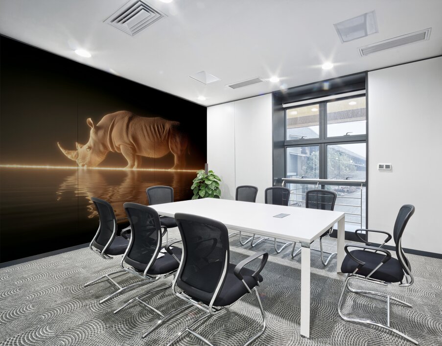 Luminous Giant – Rhinoceros Reflection Print Wall Printing