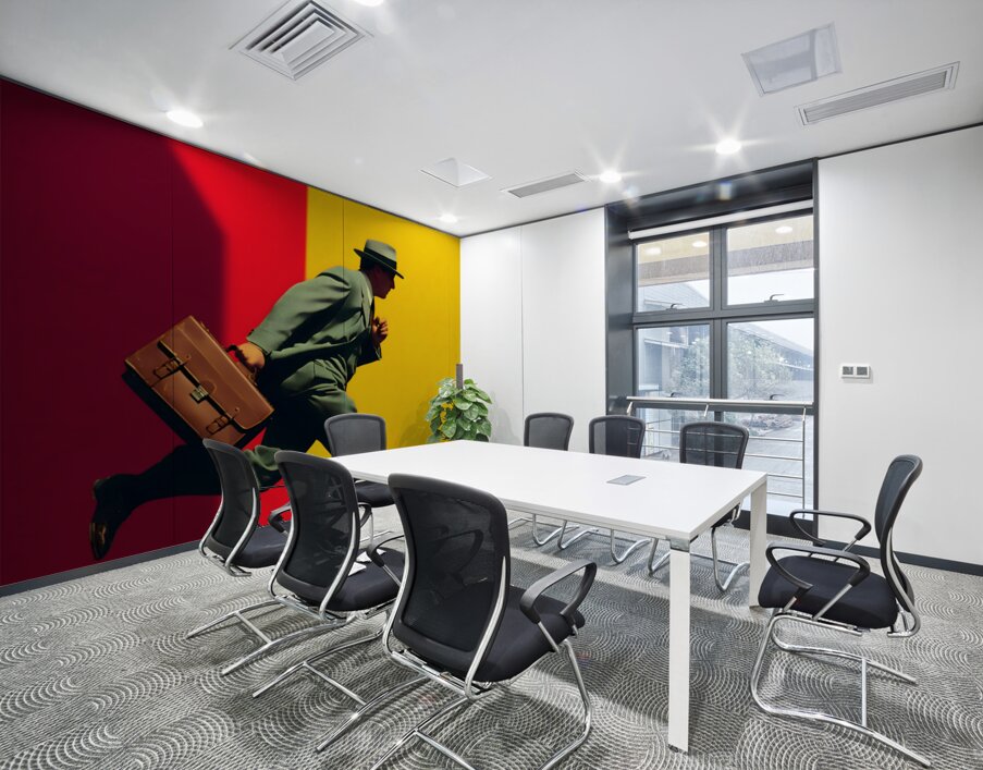 The Man Who Ran from Time – Surreal Poster Art Print Wall Printing