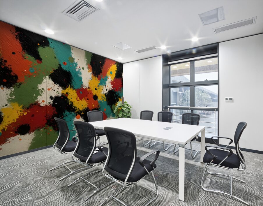 Burst Nexus – Abstract Color Burst Art Print Wall Printing