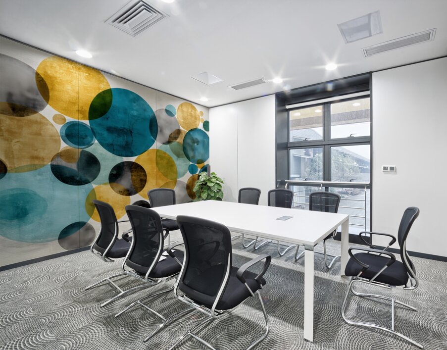 Circles in Balance – Modern Geometric Art Print Wall Printing