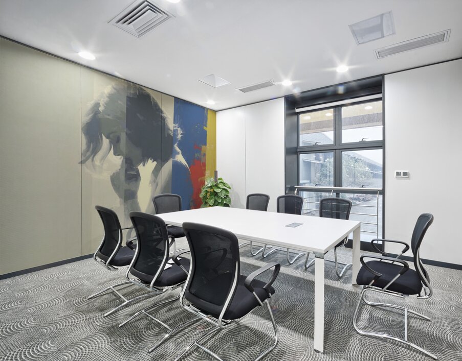 Abstract Portrait in Primary Hues – Women’s Portrait Art Print Wall Printing