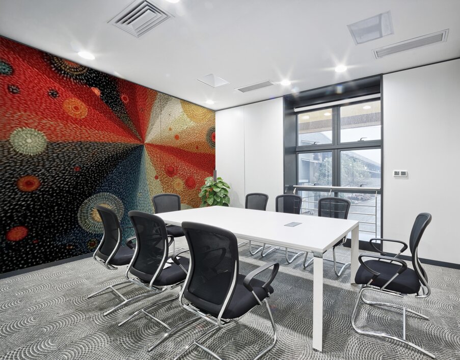 Stardust Vortex – Intricate Pointillist Abstract Wall Printing