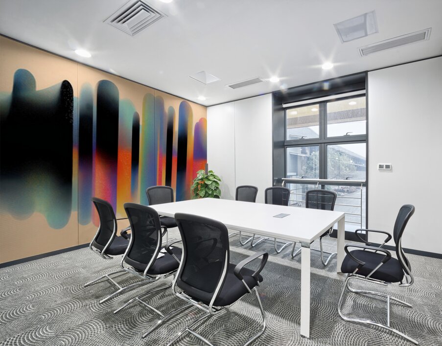 Echo Form – Gradient Wave Abstract Print Wall Printing