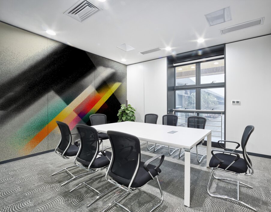 Prism Shift – Geometric Gradient Abstract Print Wall Printing