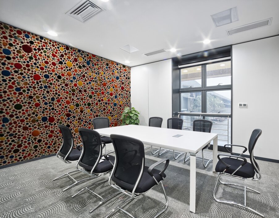 Infinity Dots – Multicolor Pointillist Abstract Print Wall Printing