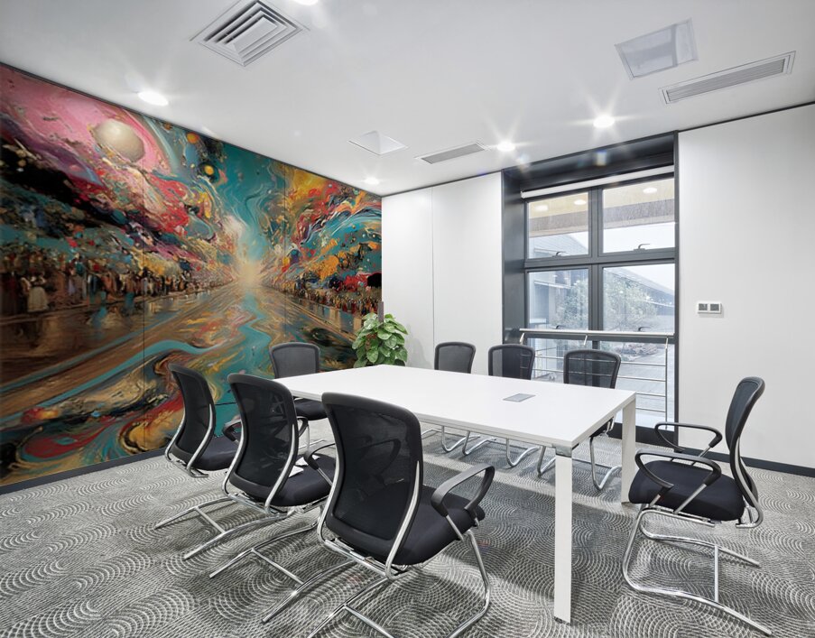 Cosmic Avenue – Surreal Planet Road Print Wall Printing