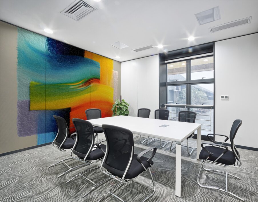 Chromatic Blocks VIII – Patchwork Abstract Print Wall Printing