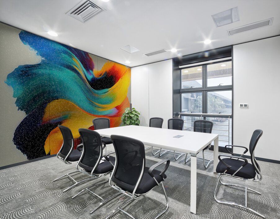 Chromatic Blocks IV  – Patchwork Abstract Print Wall Printing