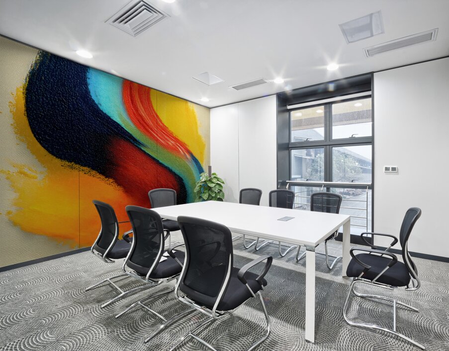 Chromatic Blocks VII – Patchwork Abstract Print Wall Printing