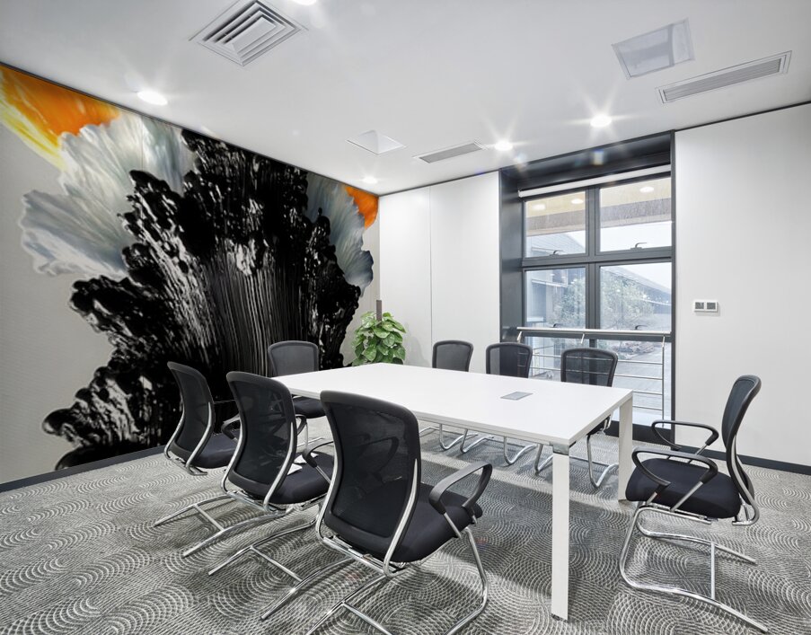 Chromaflare Plume – Abstract Paint Burst Print Wall Printing