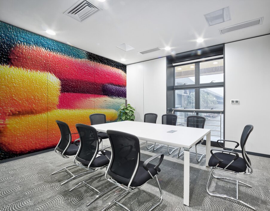 Neon Stack – Gradient Pillars Abstract Print Wall Printing