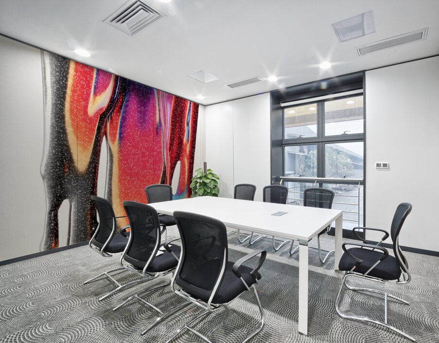 Velocity Palette – Compressed Color Burst Print Wall Printing