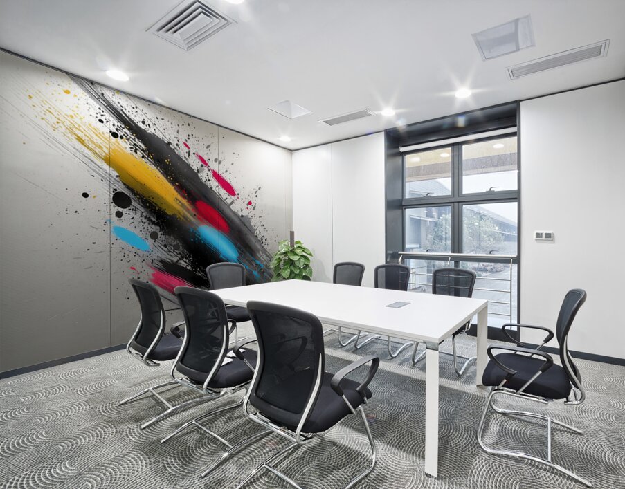 Impact Vector – Color Burst on Gray Print Wall Printing