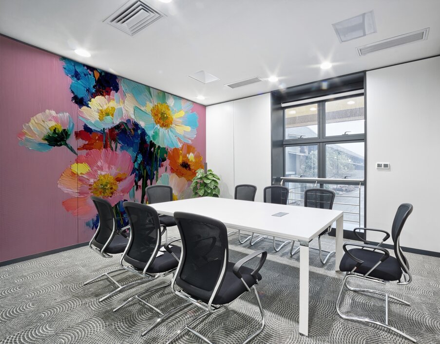 Pink Room Bouquet – Floral Still Life Print Wall Printing