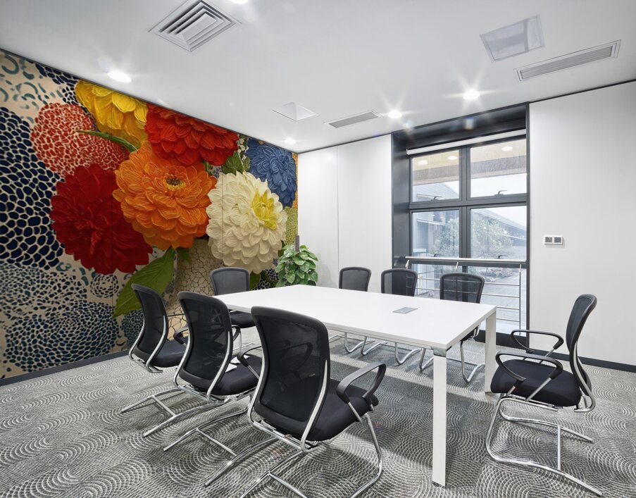 Cracked Bloom – Modern Dahlia Study Print Wall Printing