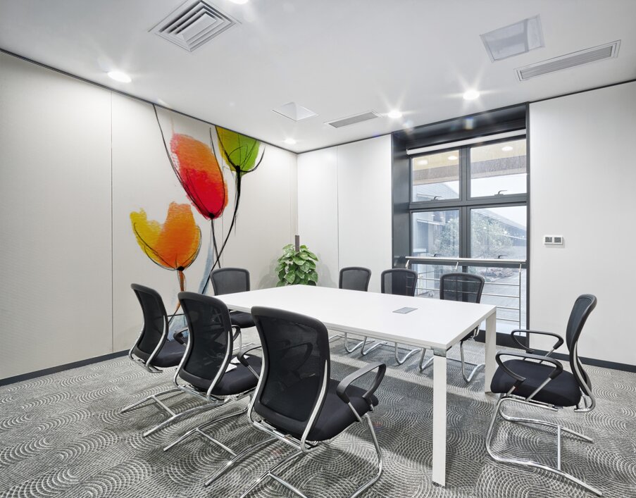 Threefold Harmony – Minimalist Watercolor Vase Print Wall Printing