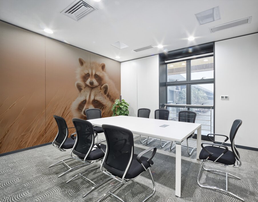 Golden Field – Raccoon Duo Print Wall Printing