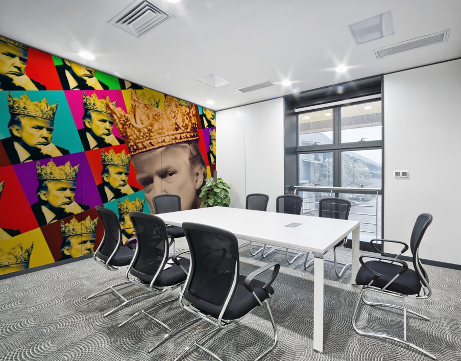 Crowned Pop - Trump Portrait Print Wall Printing