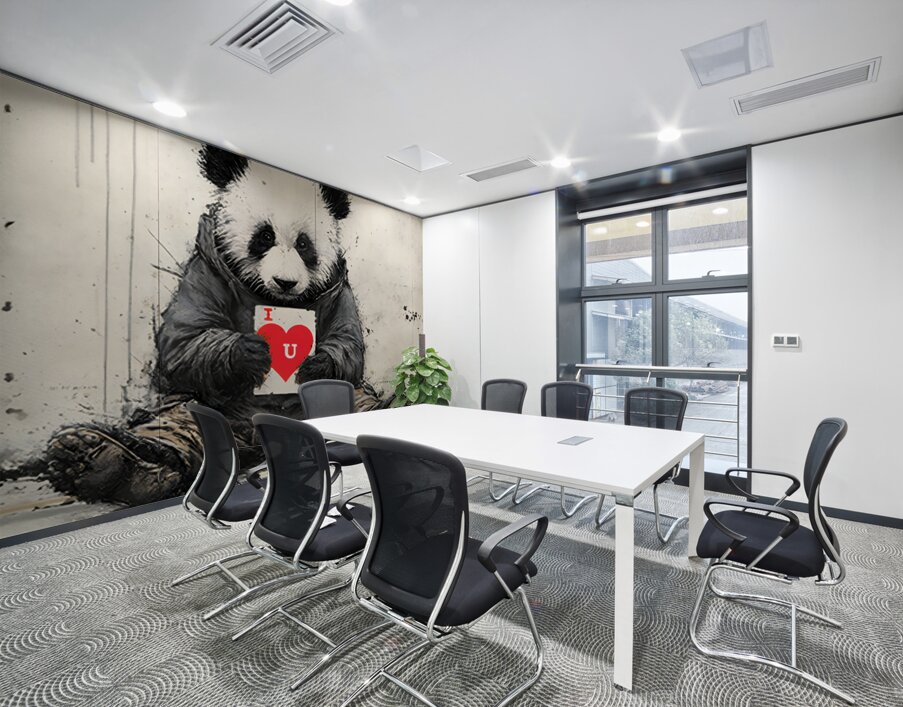 Street Panda – I Love You Print Wall Printing