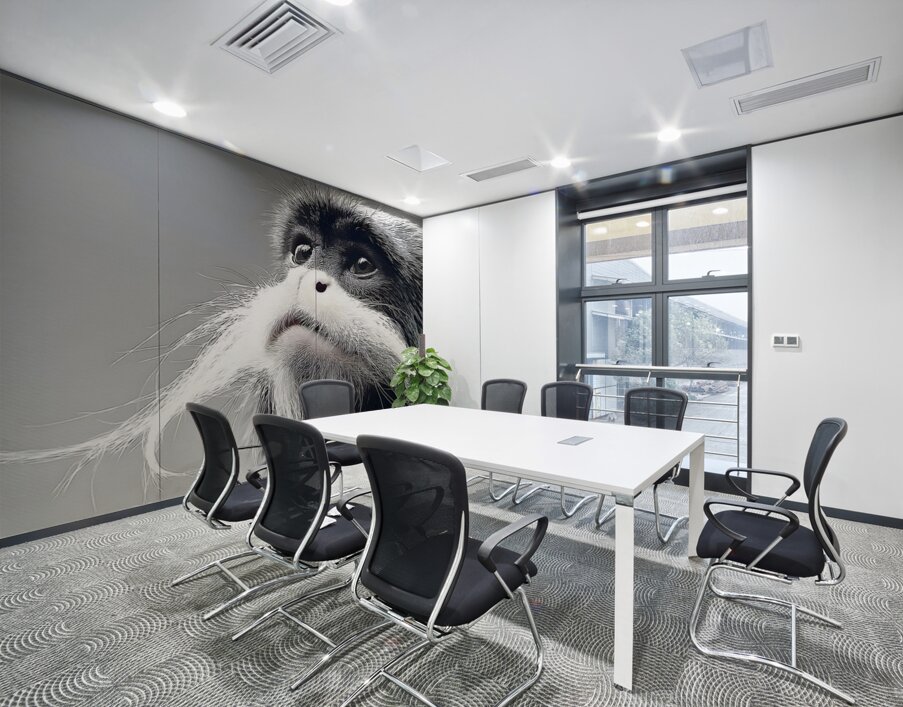 Emperor’s Gaze – Emperor Tamarin Monkey Portrait Print Wall Printing